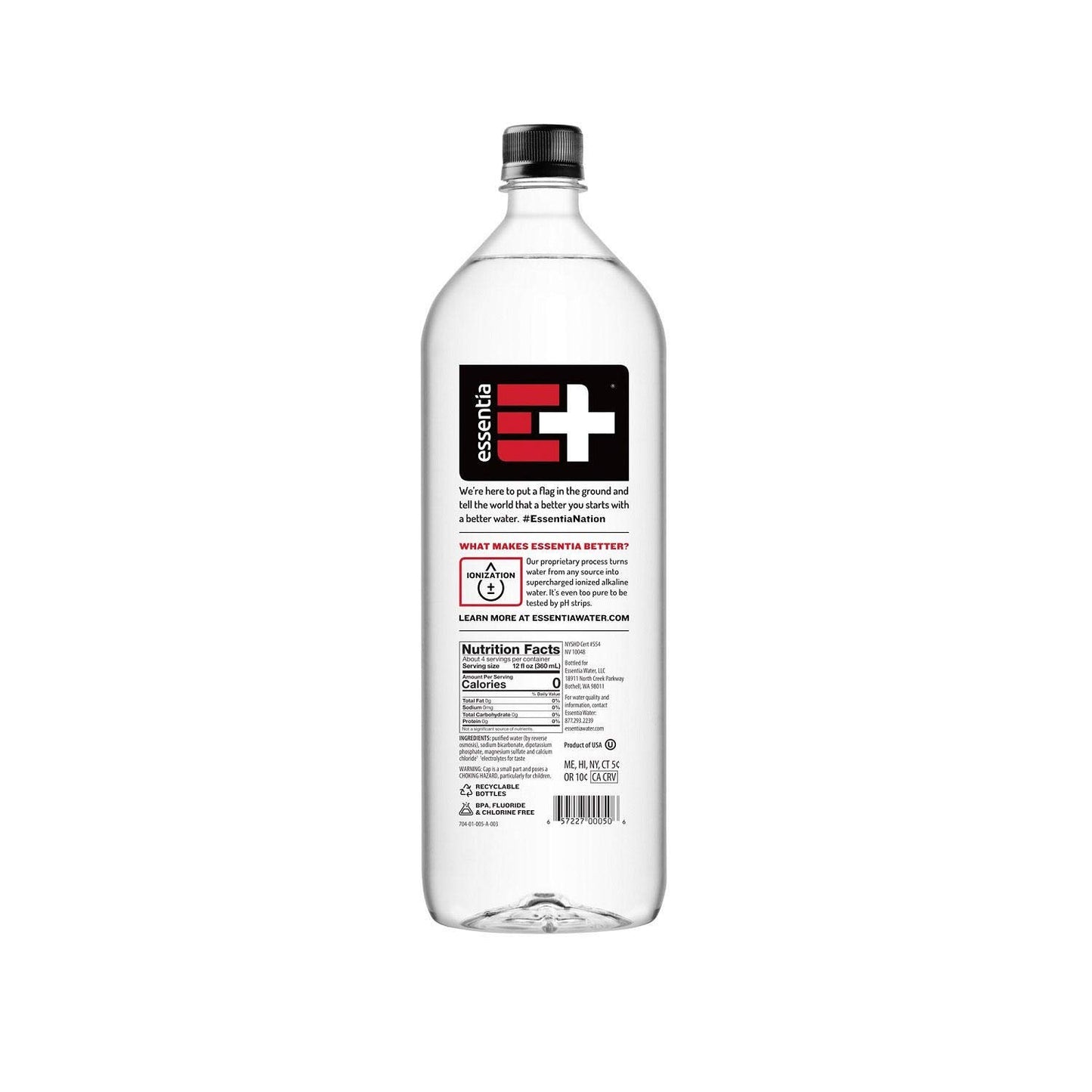 Essentia Water 12 Pack,1.5L Bottles