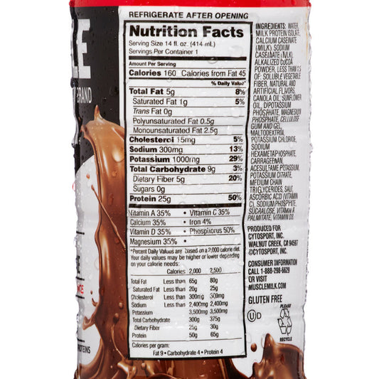 MUSCLE MILK PRO 12/14OZ CHOCOLATE