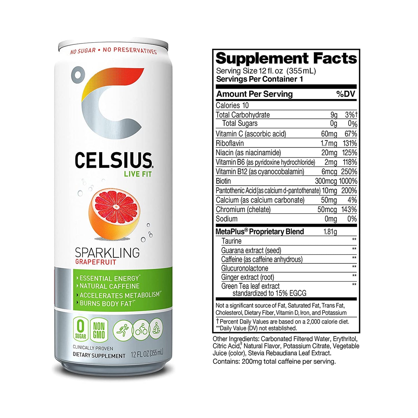 CELSIUS 12/12OZ SPARKLING GRAPEFRUIT