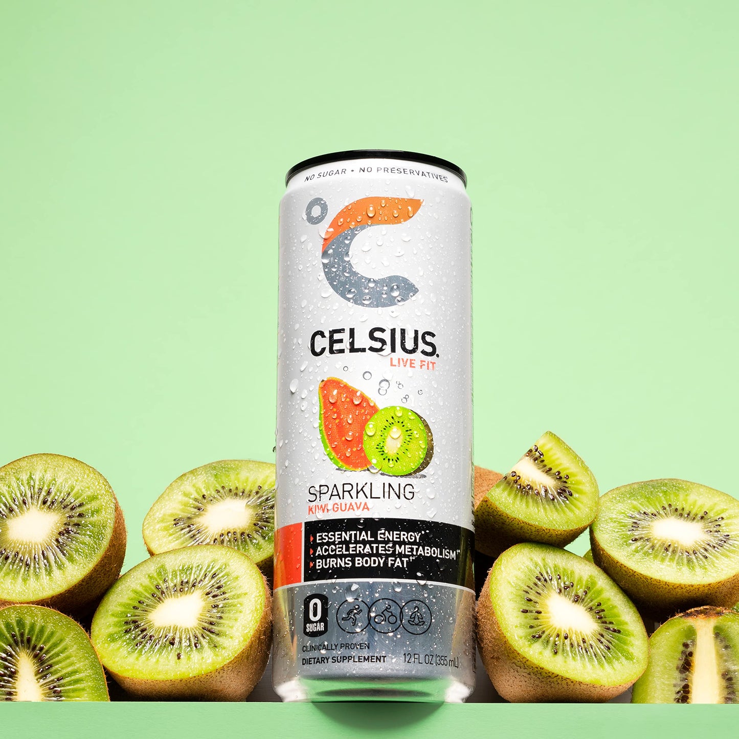 CELSIUS 12/12OZ SPARKLING KIWI GUAVA