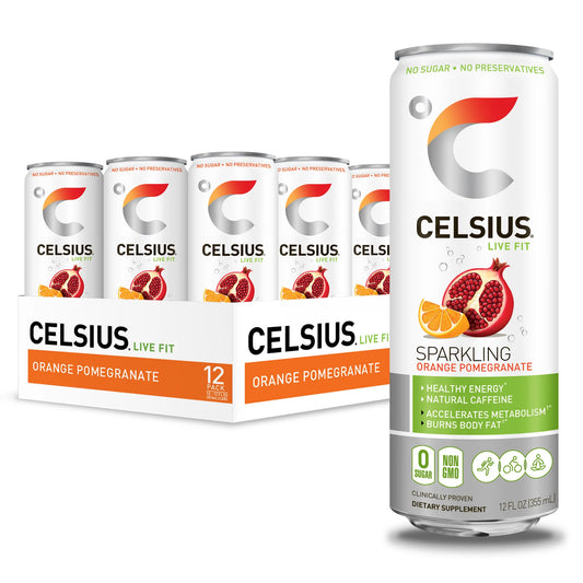 CELSIUS 12/12OZ SPARKLING ORANGE POMEGRANATE