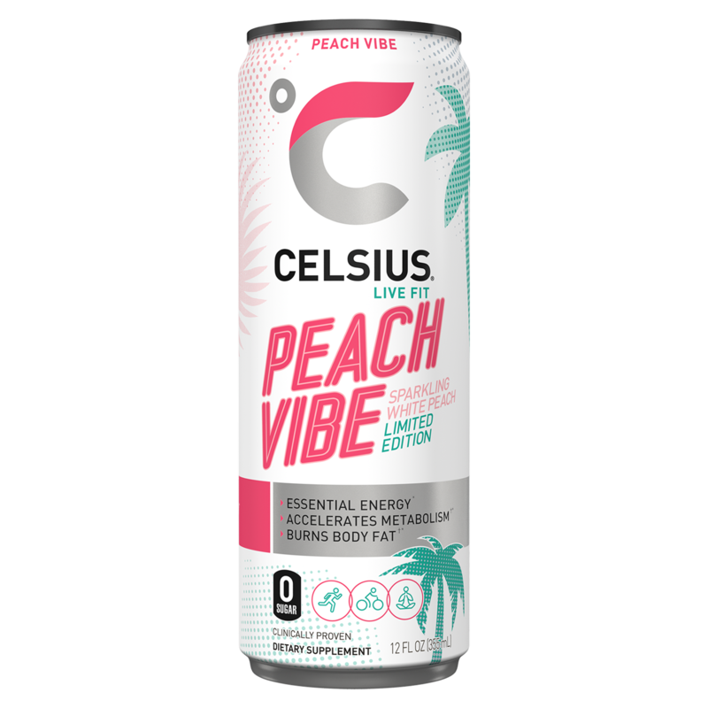 CELSIUS 12/12OZ SPARKLING PEACH VIBE