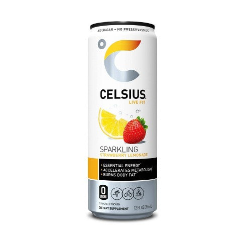 CELSIUS 12/12OZ SPARKLING STRAWBERRY LEMONADE