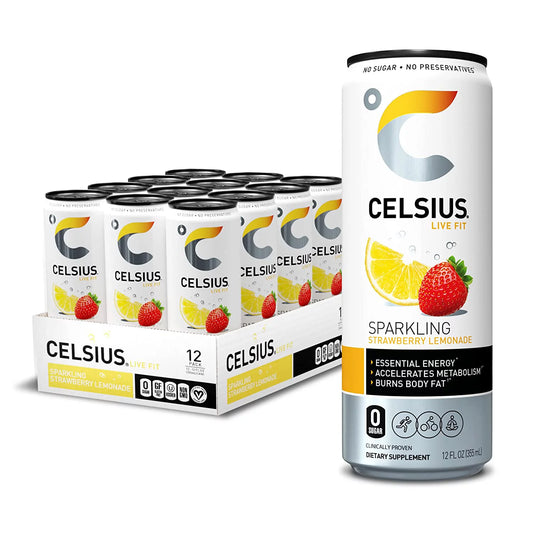 CELSIUS 12/12OZ SPARKLING STRAWBERRY LEMONADE