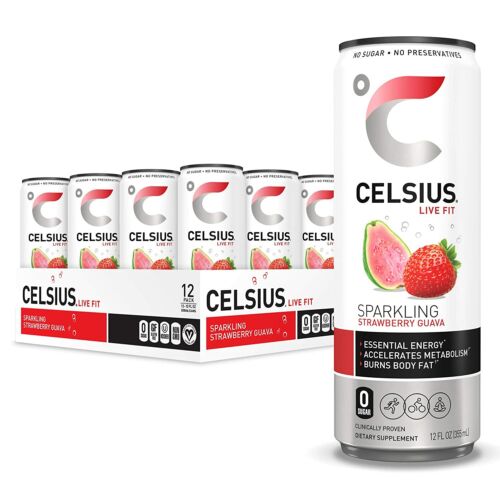 CELSIUS 12/12OZ SPARKLING STRAW GUAVA