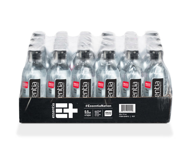 Essentia Bottled Water, 20 Fl Oz (Pack of 24)